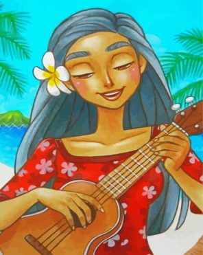 Hawaiian GIrl Paint By Numbers