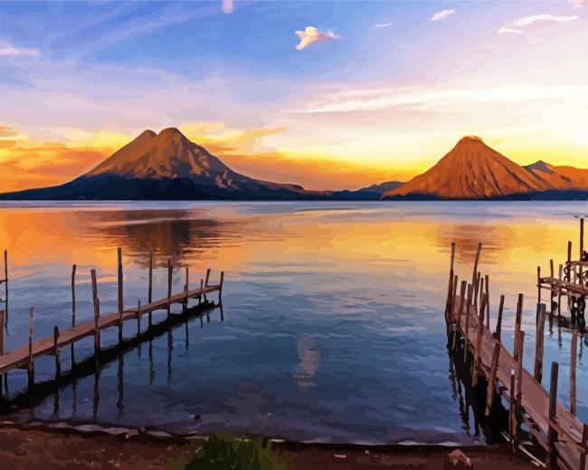 Guatemala Lake Paint By Numbers