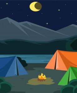 Night Camping Paint By Numbers