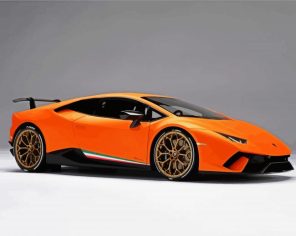 Orange Lamborghini Paint By Numbers