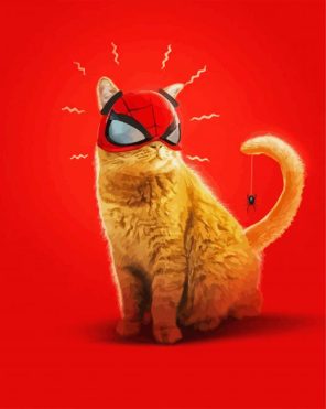 Powerful Spider Cat Paint By Numbers