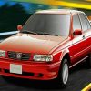 Red Nissan Tsuru Paint By Numbers