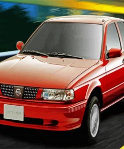 Red Nissan Tsuru Paint By Numbers