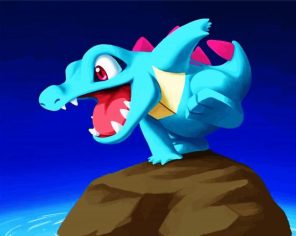 Illustration Totodile Paint By Numbers