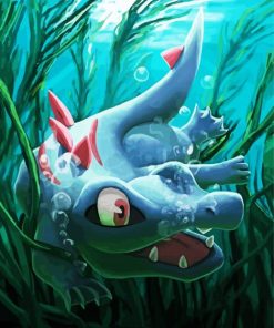 Cute Totodile Paint By Numbers