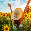 Woman With Sunflowers Paint By Numbers