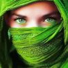 Woman With Green Eyes Paint By Numbers