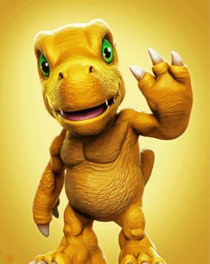 Dinasor Agumon Paint By Numbers
