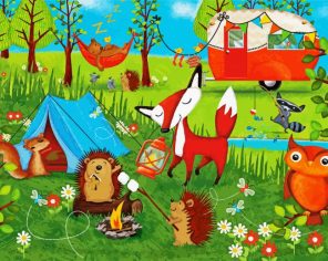 Animals Camp Paint By Numbers