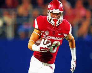 Arkansas Football Player Paint By Numbers