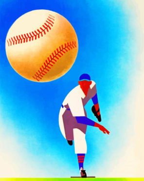 Baseball Pitcher Paint By Numbers