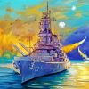 Ocean Warship Paint By Numbers