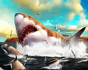 Big Megalodon Paint By Numbers