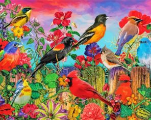 Artistic Birds Paint By Numbers