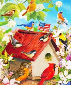 Artistic Hoousebirds Paint By Numbers