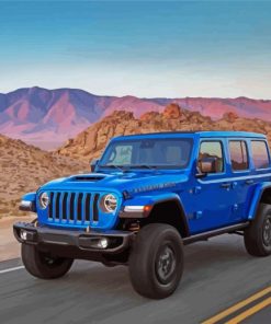 Blue Jeep Paint By Numbers