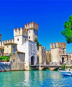 Castello Of Sirmione Lake Paint By Numbers