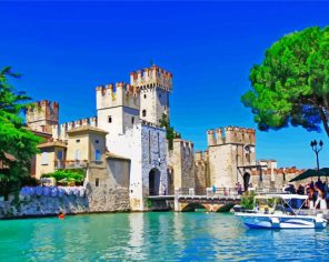 Castello Of Sirmione Lake Paint By Numbers