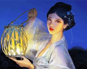 Lantern Girl Paint By Numbers