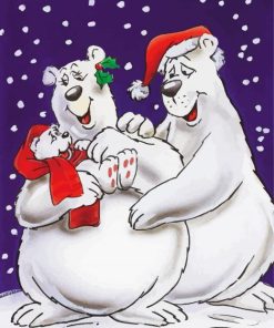 Christmas Bears Paint By Numbers