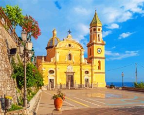 Sunny Praiano Church Paint By Numbers