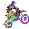 Colorful Motocross Paint By Numbers