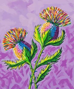 Artful Thistles Paint By Numbers