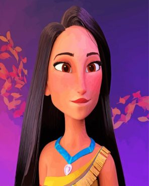 Pocahontas Cartoon Paint By Numbers