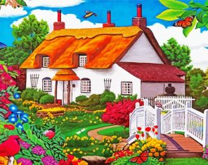 Floral House Paint By Numbers