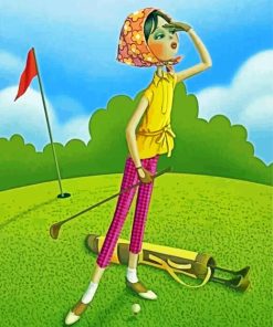 Golf Girl Paint By Numbers