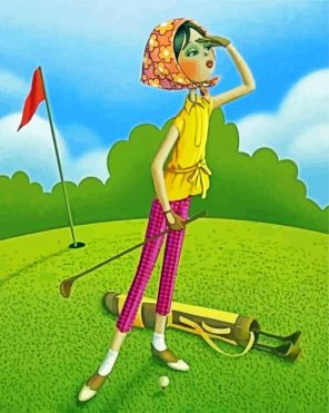 Golf Girl Paint By Numbers