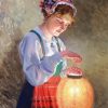 Lamp Girl Paint By Numbers