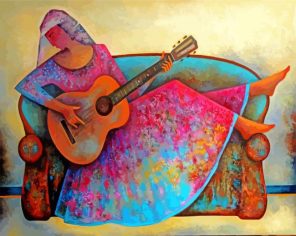 Gypsy Guitrist Paint By Numbers