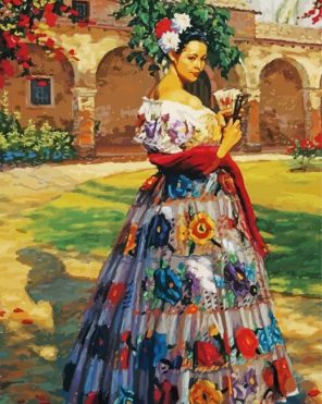 Stylish Hispanic Lady Paint By Numbers