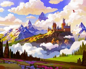 Artistic Hogwarts Castle Paint By Numbers