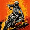 Illustration Motocross Paint By Numbers