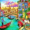 Venice Gondolas Art Paint By Numbers