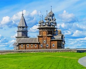 Kizhi Buildings Paint By Numbers