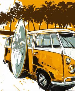 Kombi Van Art Paint By Numbers