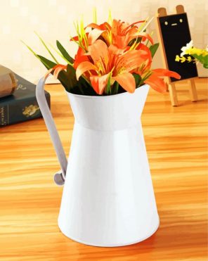 lilies In Pitcher Paint By Numbers