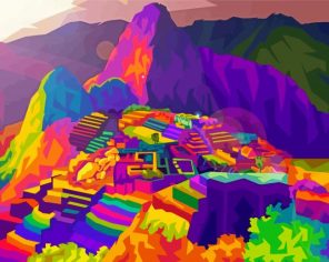 Colorful Machu Picchu Paint By Numbers