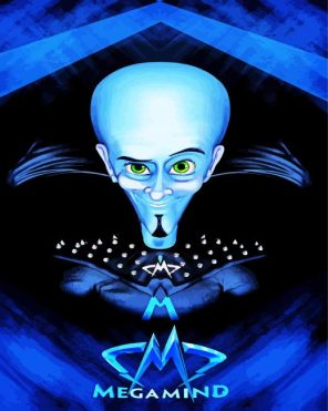 Megamind Cartoon Paint By Numbers