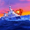 Military Warship Paint By Numbers