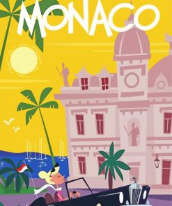 Monaco City Poster Paint By Numbers