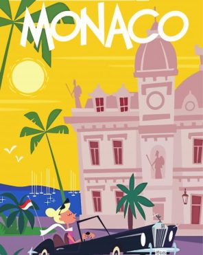 Monaco City Poster Paint By Numbers