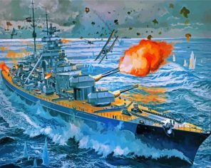 Navy War Ship Paint By Numbers