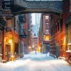 Snowy Alley Paint By Numbers