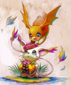 Patamon Digimon Anime Paint By Numbers