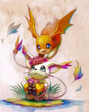 Patamon Digimon Anime Paint By Numbers