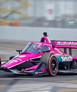 Pink Race Car Paint By Numbers